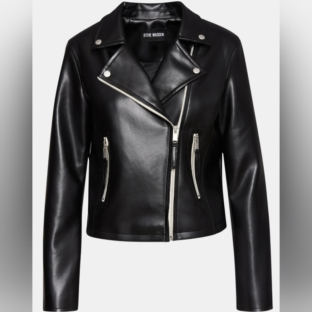 Brand New Steve Madden Vinka Jacket size XL Flawless faux leather